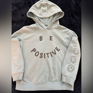 Be Positive Kids Hoodie - Blue/Gray